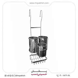 جا قاشقی 3 قلو اسکاج دار استیل
